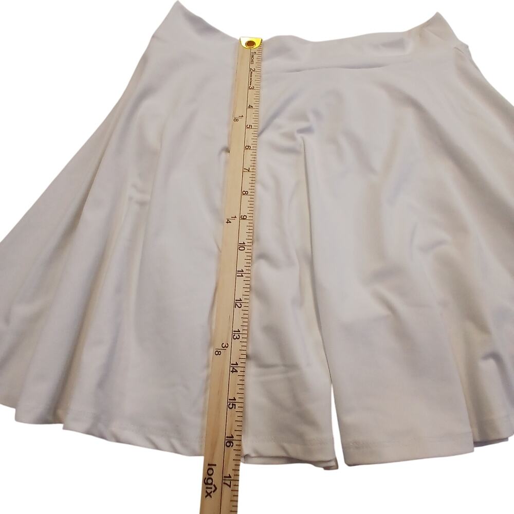 Fabletics White Athletic Tennis Skort High Waisted Flared Golf Skirt
